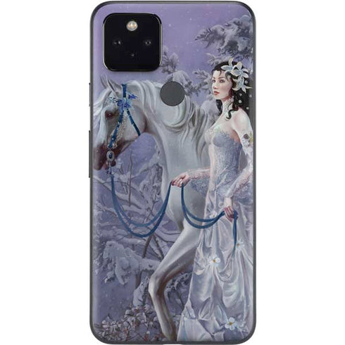 Fairy with Horse in Snow by Nene Thomas Google Pixel 4a 5G Skin